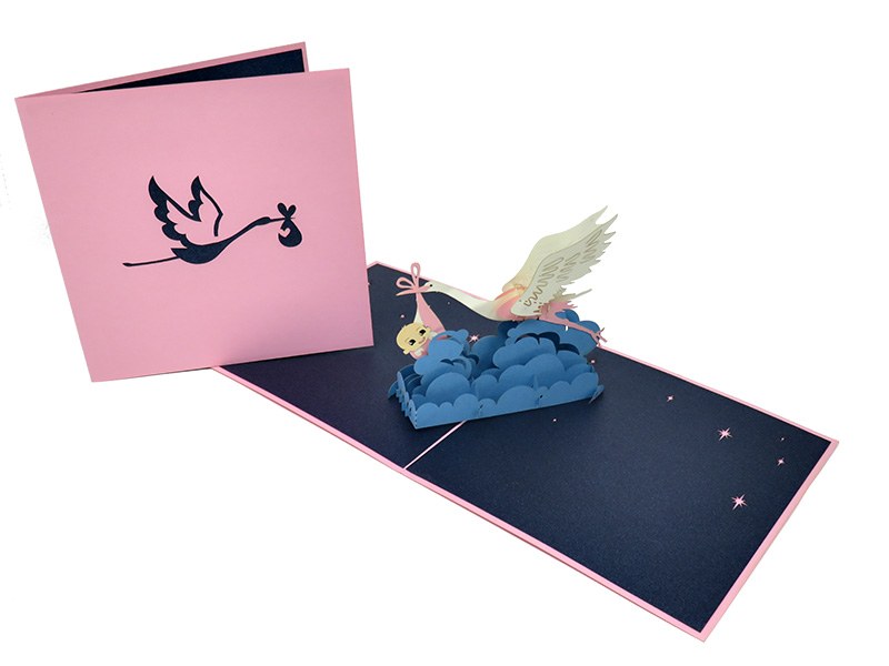 New baby pop-up cards